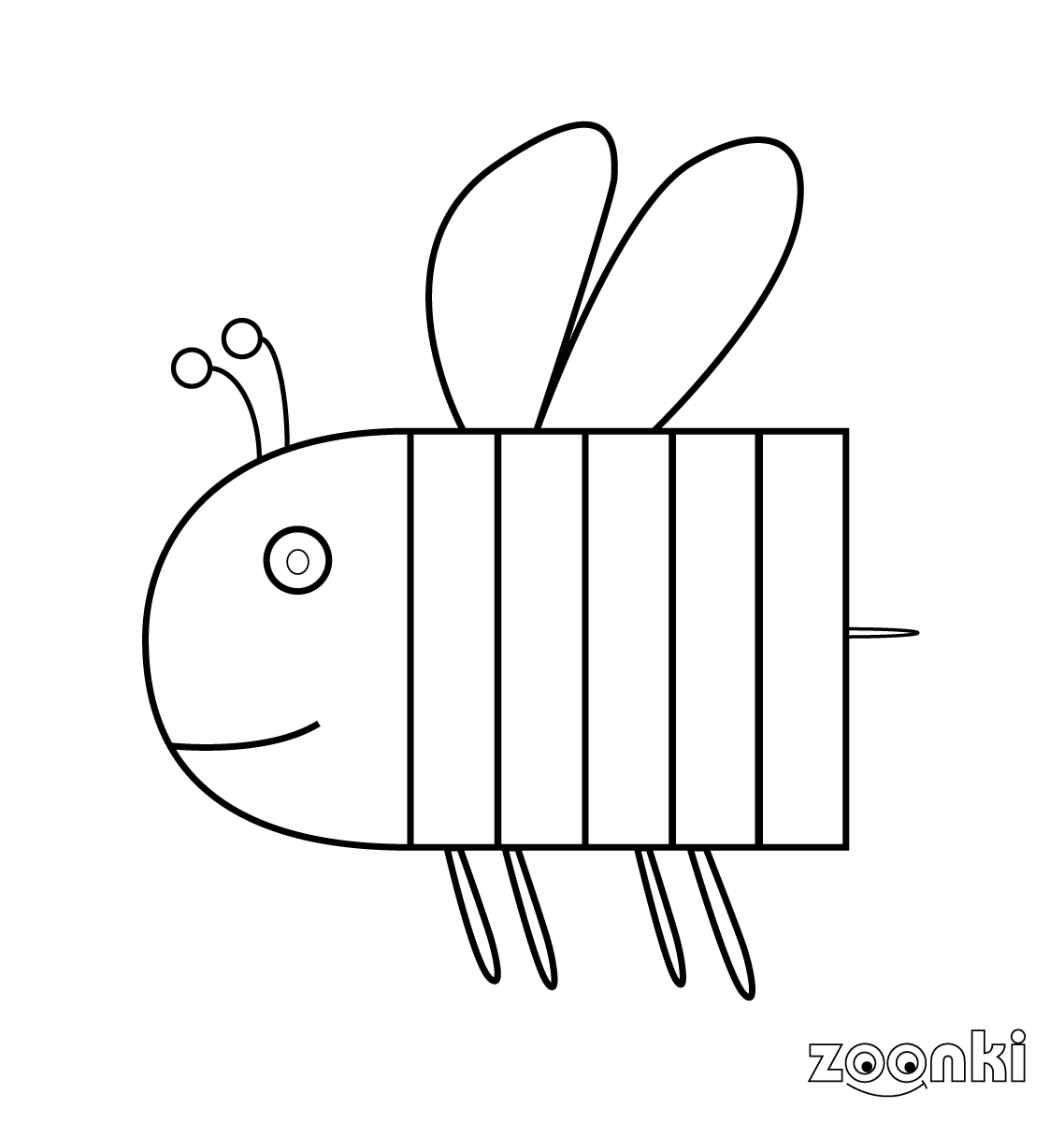 zoonki bee 001 coloring pages