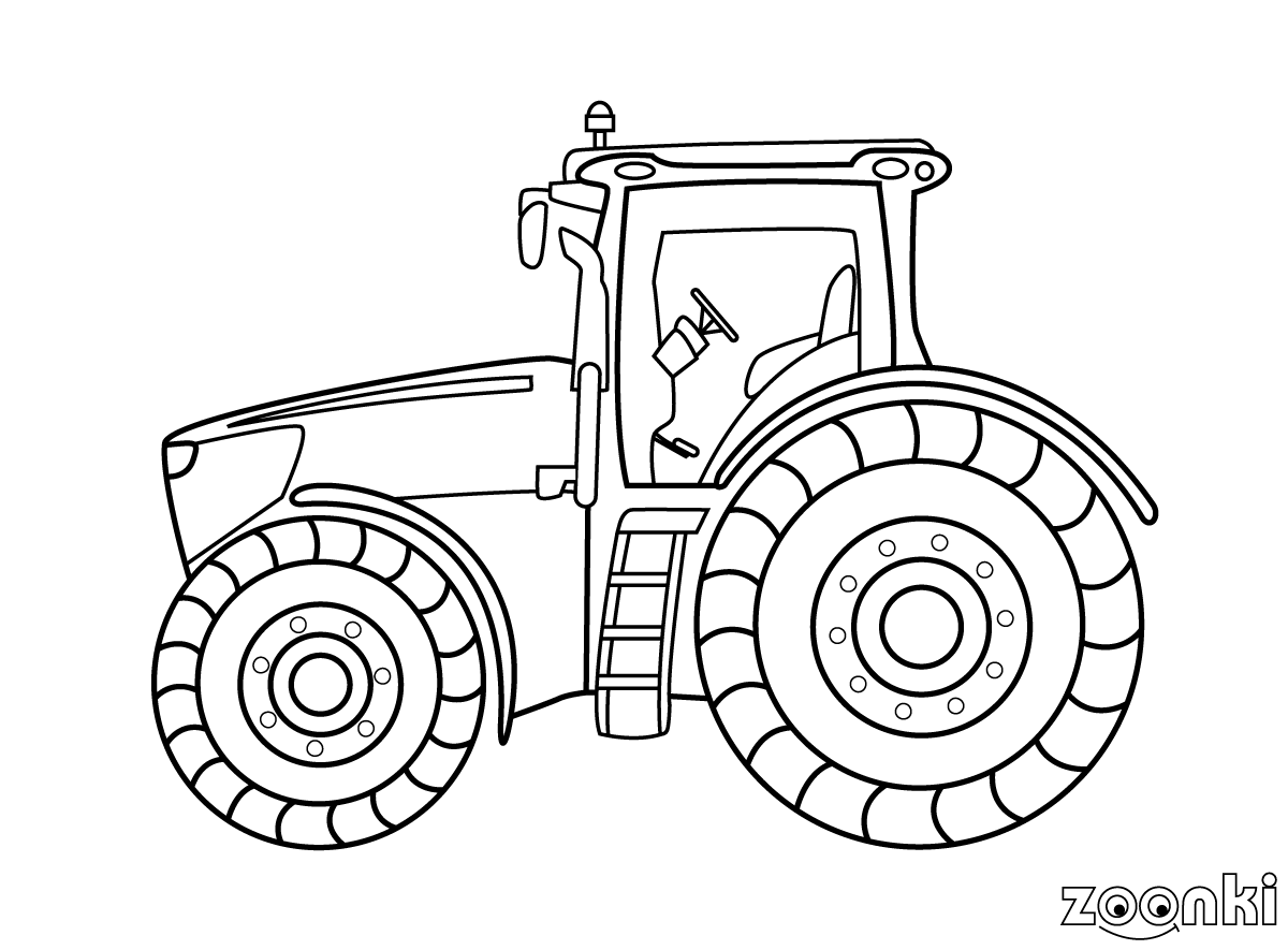 zoonki tractor 001 coloring pages