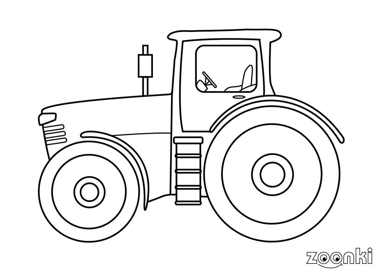 zoonki tractor 002 coloring pages