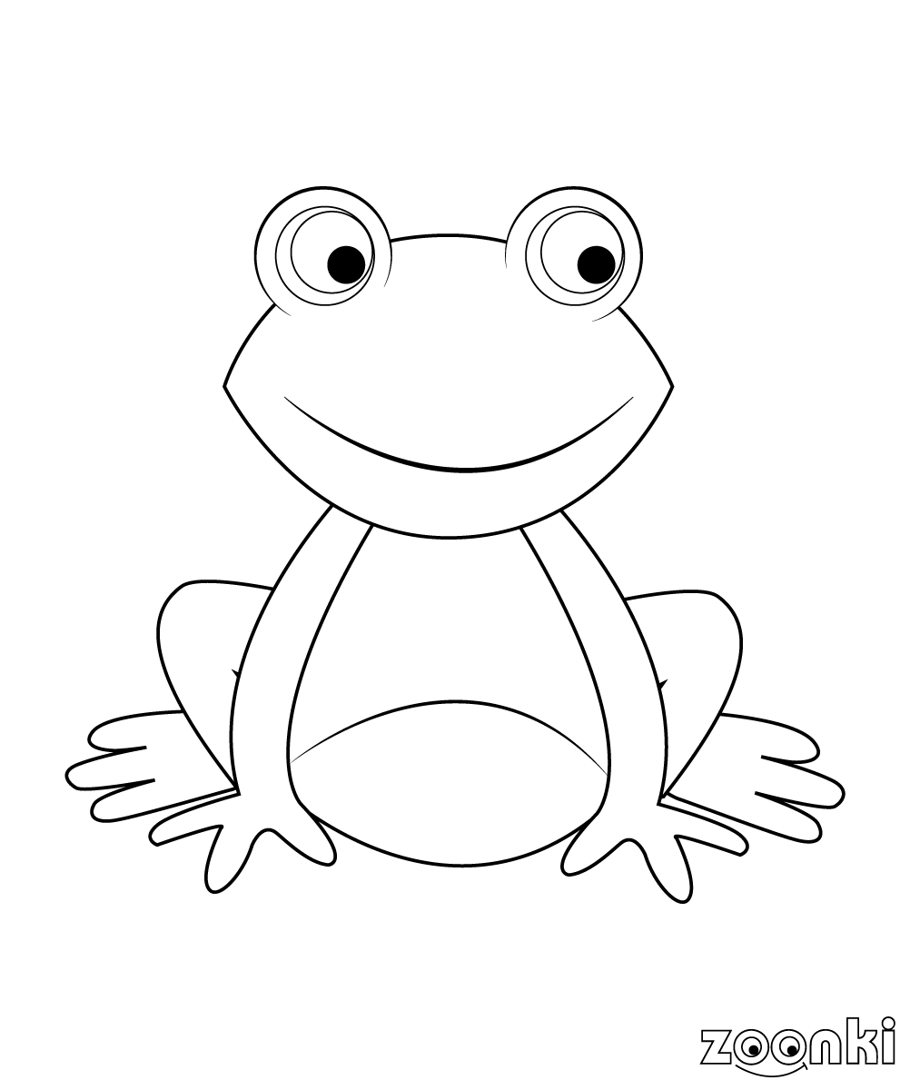 Colouring pages - frog 002 - zoonki