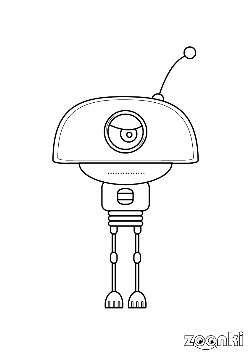 Coloring pages - robot - 003 - zoonki