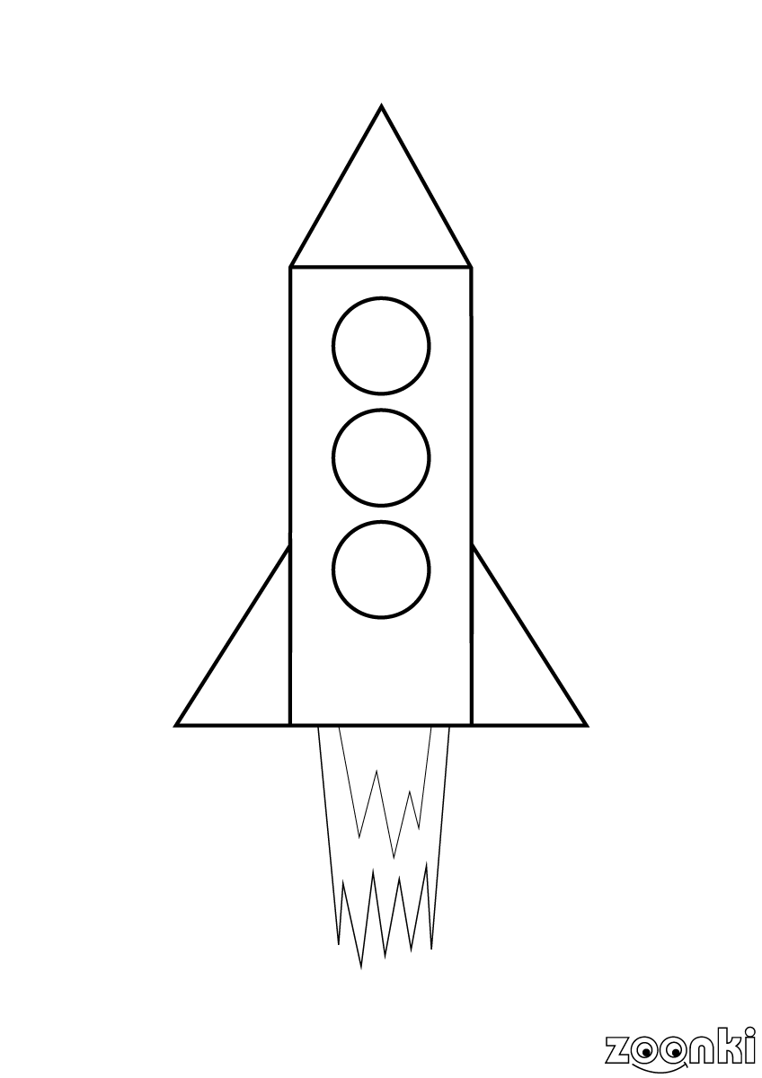 Coloring pages - rocket - zoonki - 005