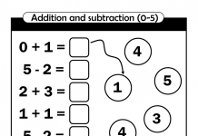 Maths Exercise - addition and subtraction (0-5) - zoonki.com