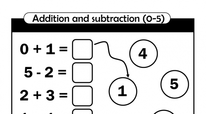 Maths Exercise - addition and subtraction (0-5) - zoonki.com
