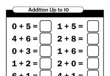Maths Exercise - addition up to 10 - zoonki.com - page 1 of 3