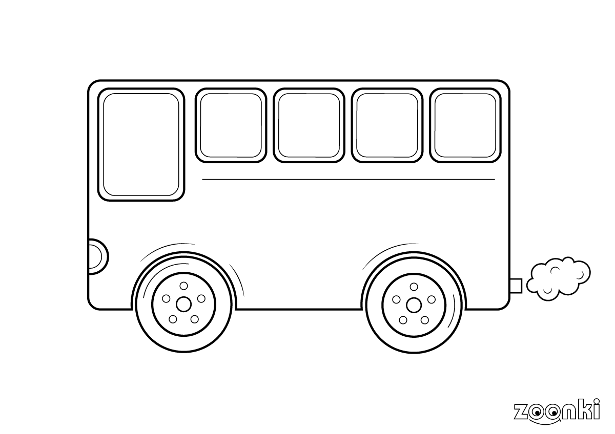 Free colouring pages - bus 002 - zoonki.com