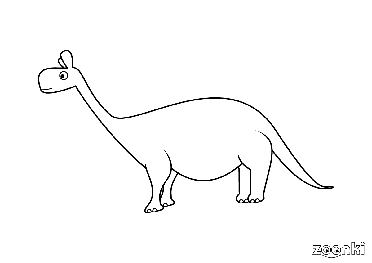 Free colouring pages - dinosaur diplodocus - zoonki.com