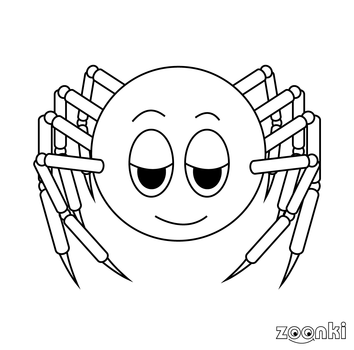 Free colouring pages -spider 002 - zoonki.com