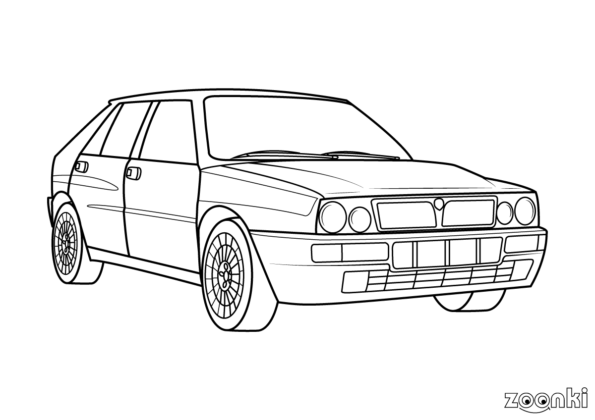 Free coloring pages - car lancia delta integrale - zoonki.com