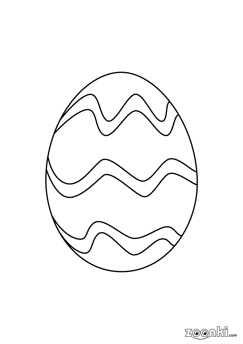 Free colouring pages - Easter egg 001 - zoonki.com