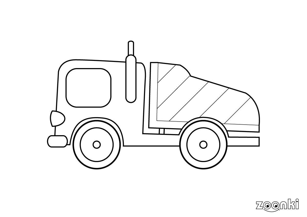 Free coloring pages - toy dump truck - zoonki.com