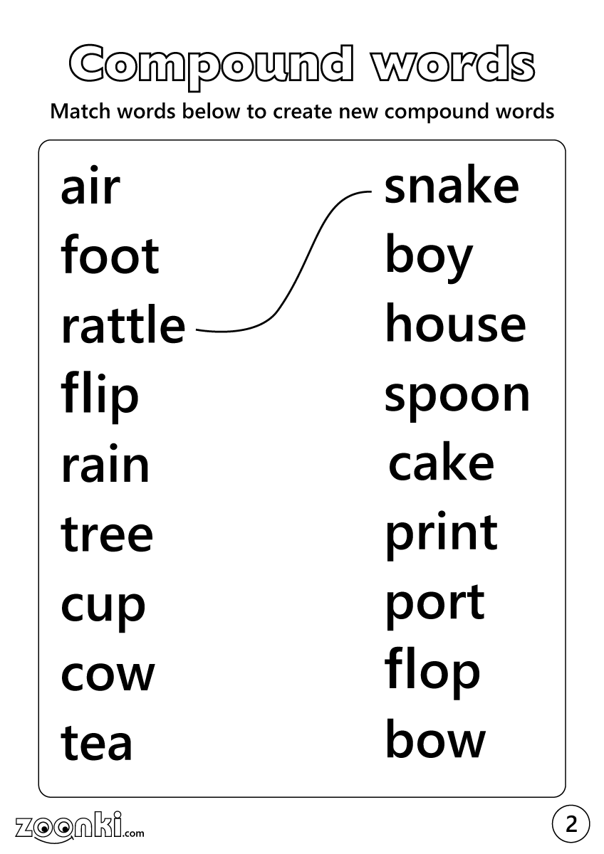 Compound words - English practice exercise - zoonki - 002 (2/7)