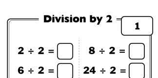 Division by 2 - practice exercise for kids - zoonki (1/4)