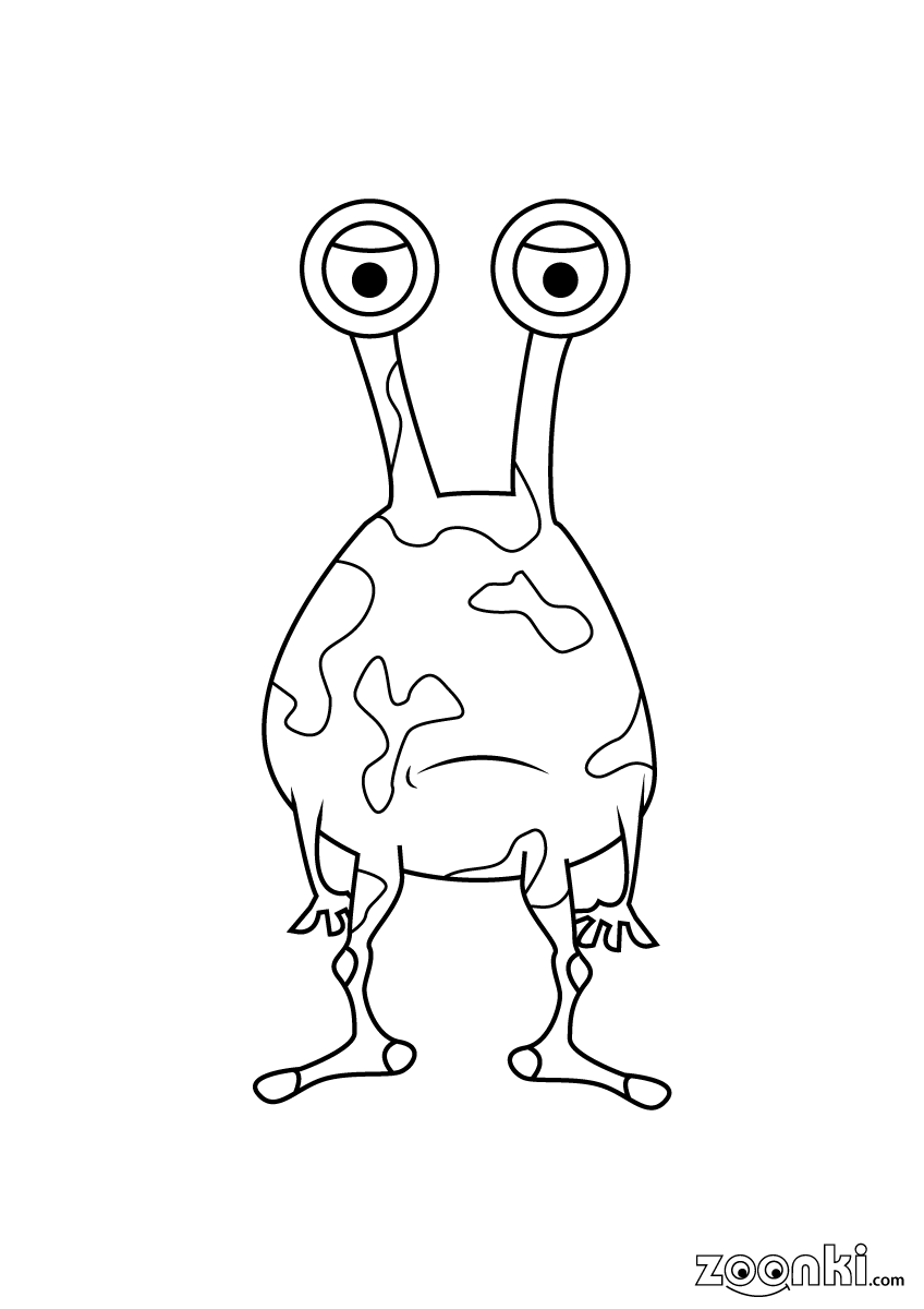 zoonki free colouring pages - alien 001 | zoonki.com
