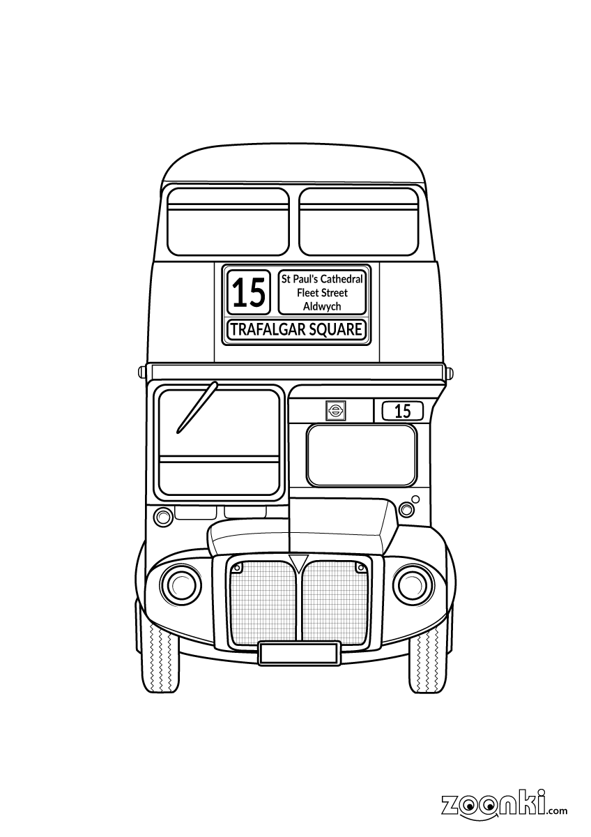 Colouring pages - AEC Routemaster | zoonki.com