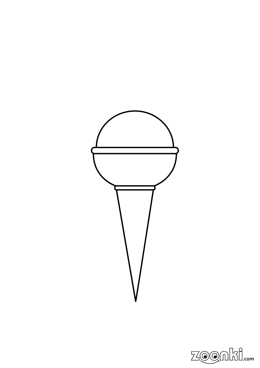 Colouring pages - Food - Ice cream 005 | zoonki.com