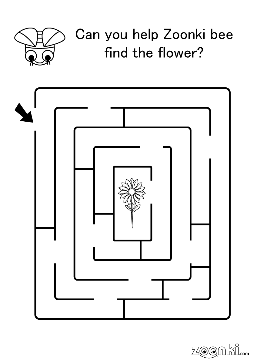 Labyrinth puzzle - find the flower | zoonki.com