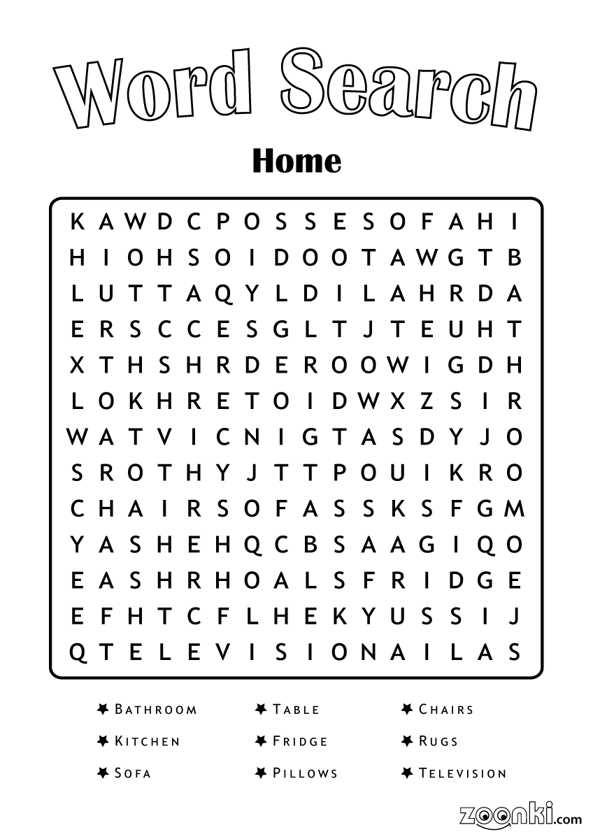 Free word search puzzle for kids - Home | zoonki.com