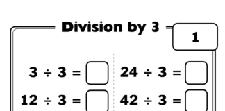 Division by 3 - practice exercise for kids | zoonki.com (1)