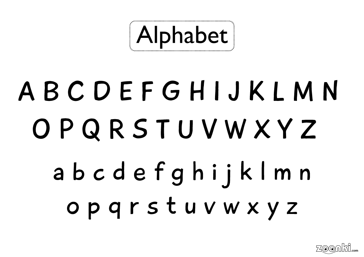 Latin alphabet sheet - horizontal | zoonki.com