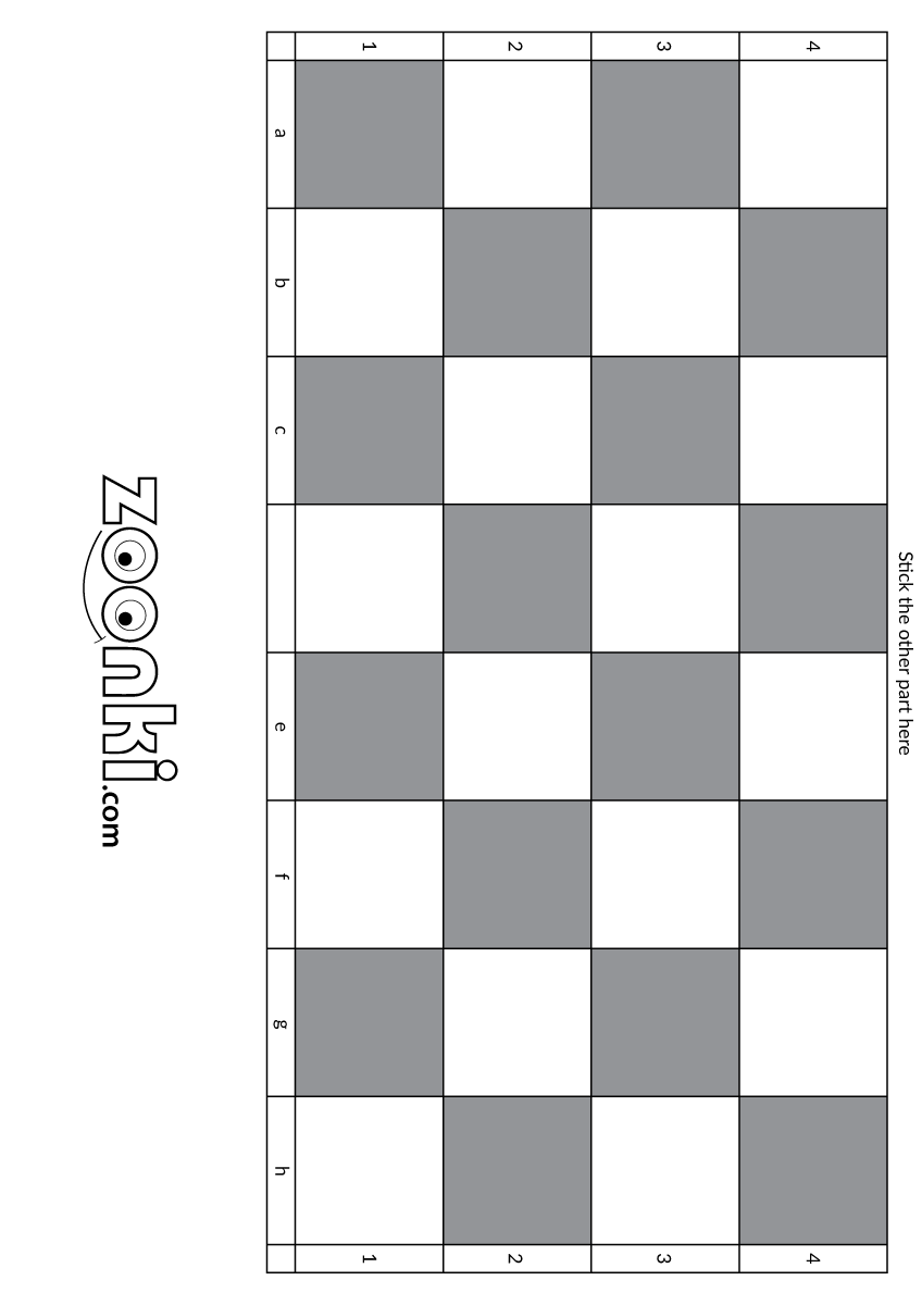 Chess board 001 part 01 | zoonki.com (print both parts and glue them together)