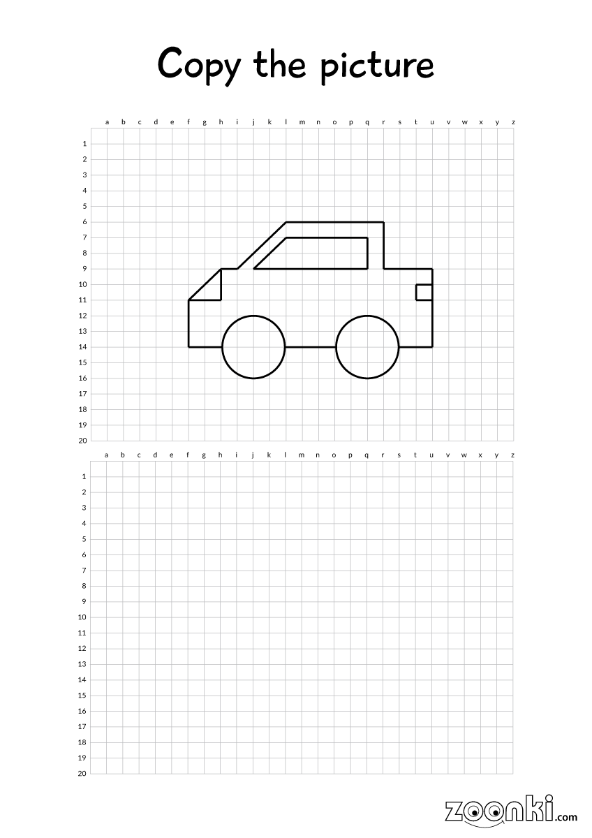 Copy the picture - free puzzle - car | zoonki.com