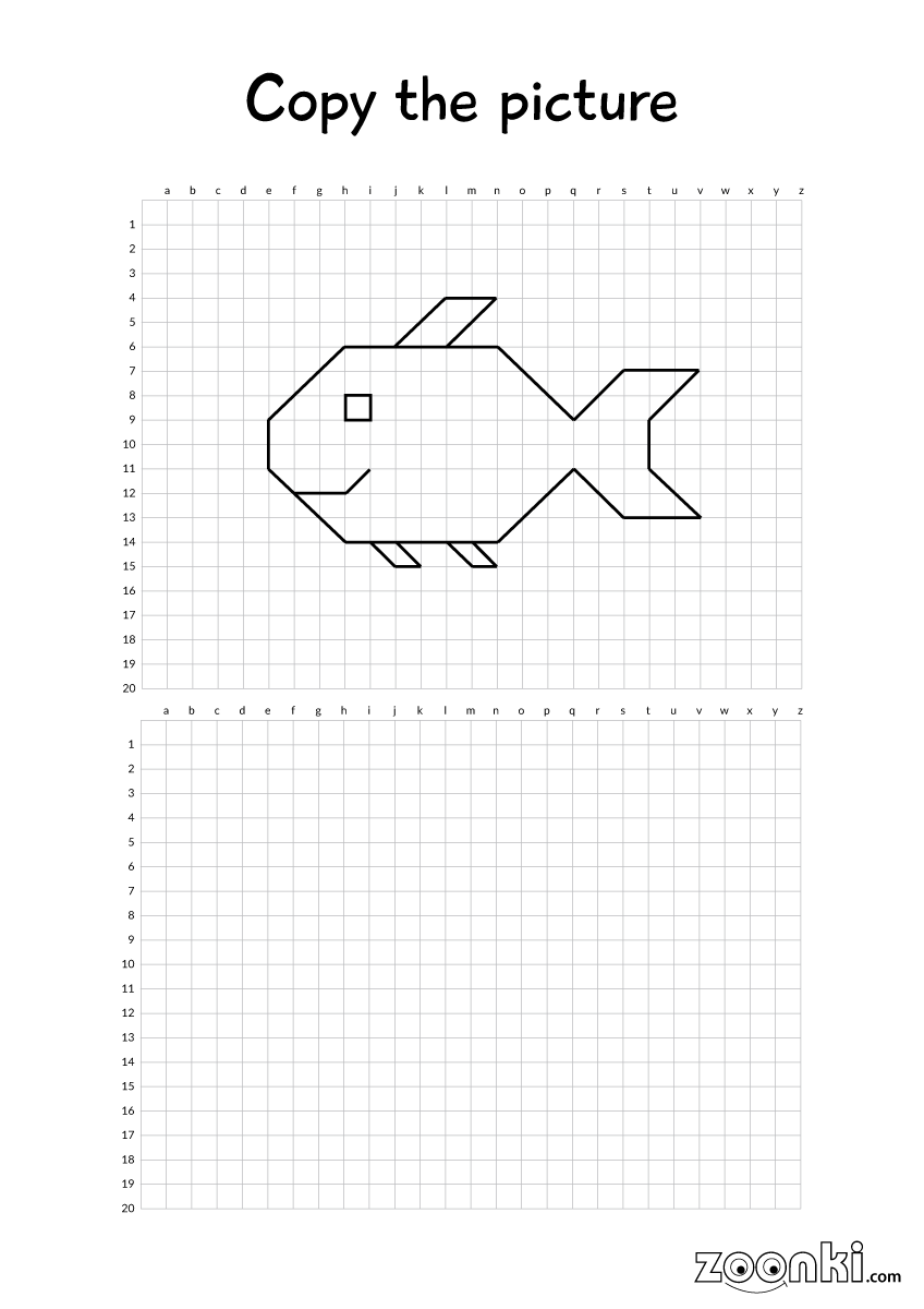 Copy the picture - free puzzle - fish | zoonki.com