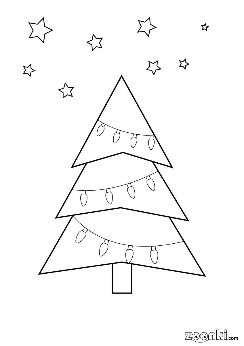 Christmas tree with lights - 005 | zoonki.com